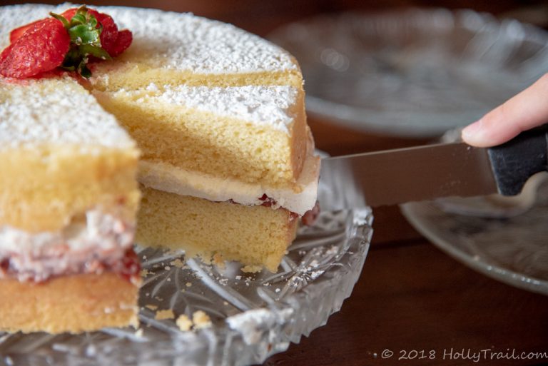 Victoria Sandwich with Whipped Cream and Jam
